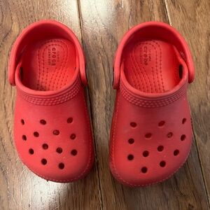 Red Crocs